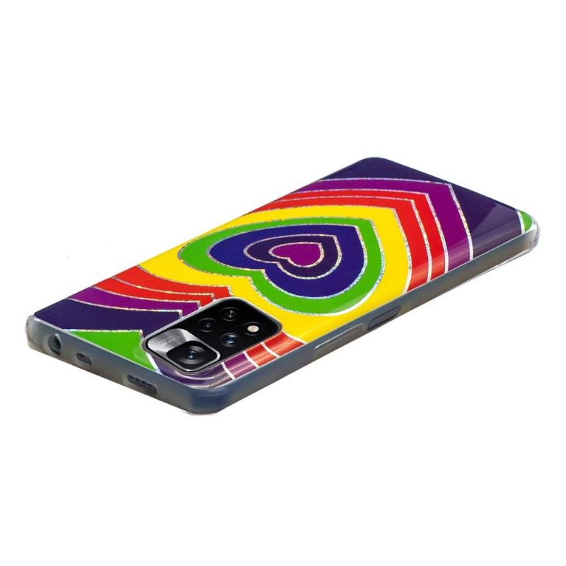 Coque Xiaomi Redmi Note 11 Pro Plus 5G Coeurs Colorés