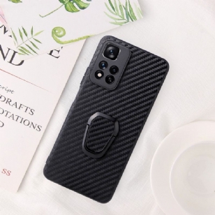 Coque Xiaomi Redmi Note 11 Pro Plus 5G fibre de carbone fonction support