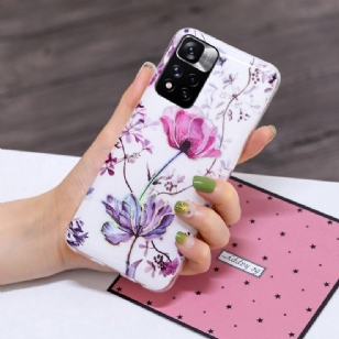 Coque Xiaomi Redmi Note 11 Pro Plus 5G fleur violette