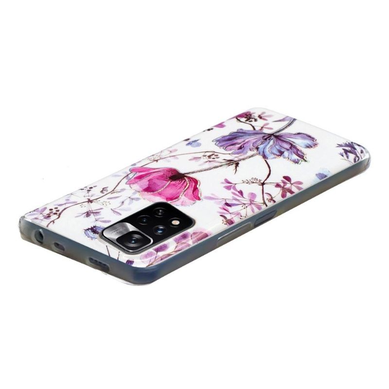 Coque Xiaomi Redmi Note 11 Pro Plus 5G fleur violette