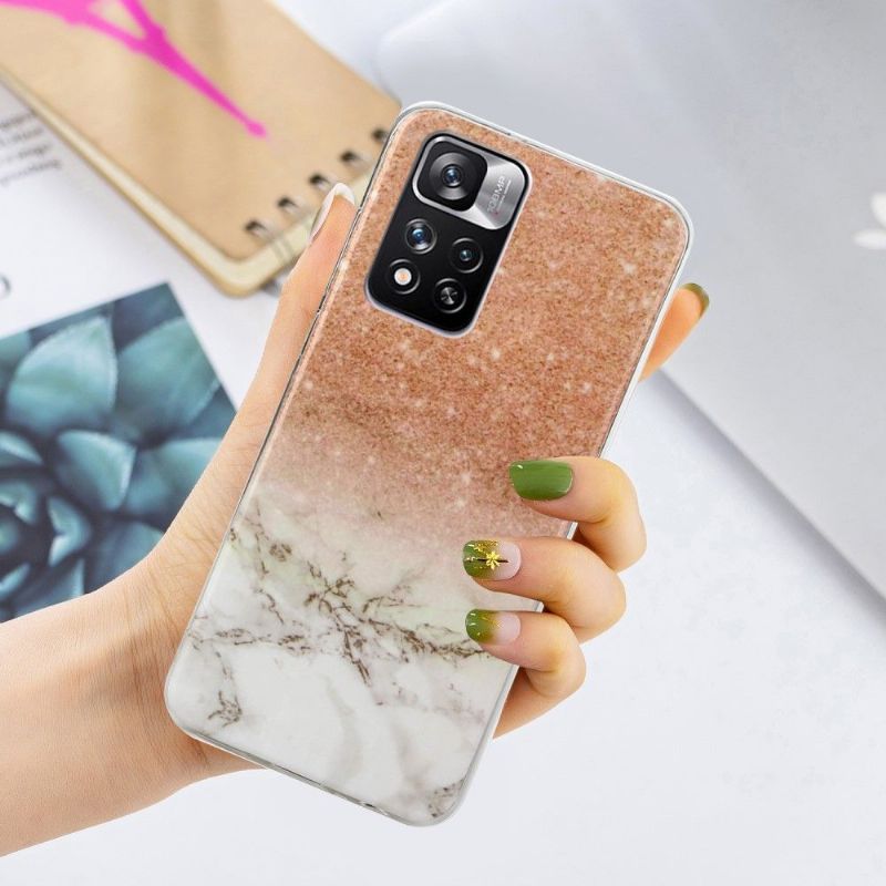 Coque Xiaomi Redmi Note 11 Pro Plus 5G Marbre Paillettes