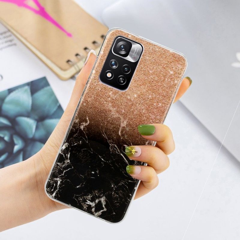 Coque Xiaomi Redmi Note 11 Pro Plus 5G Marbre Paillettes