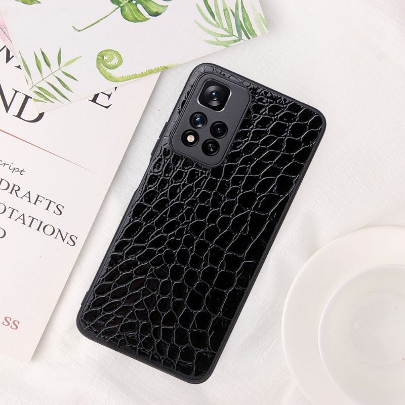 Coque Xiaomi Redmi Note 11 Pro Plus 5G Noir effet crocodile