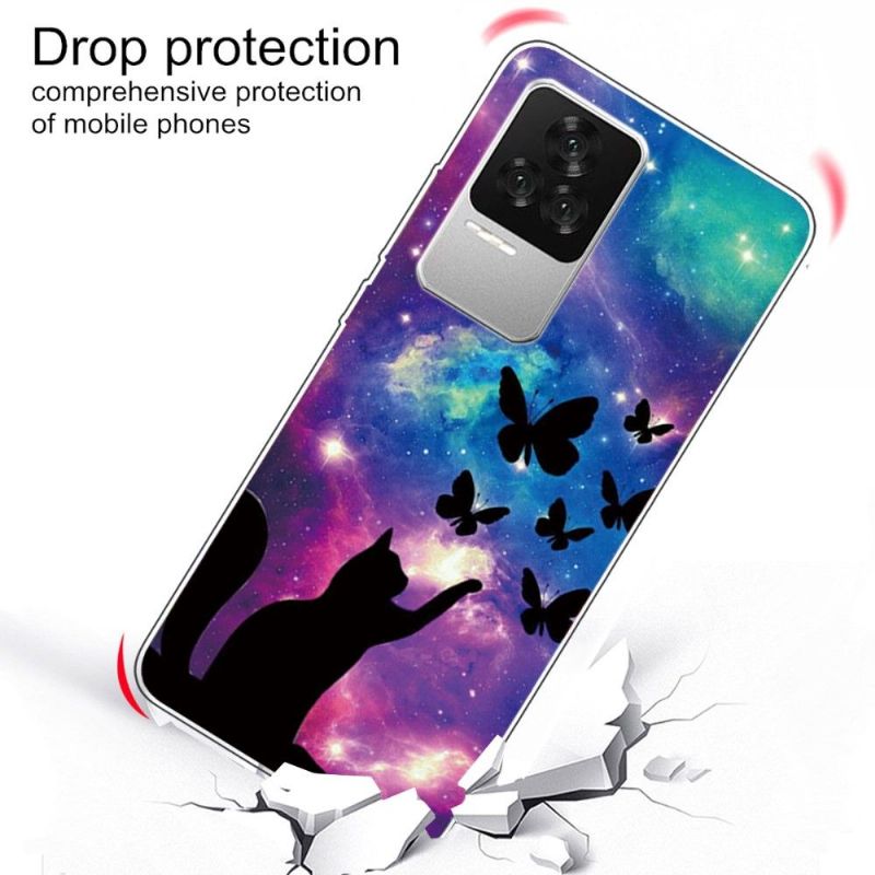 Coque Poco F4 Chat et papillons