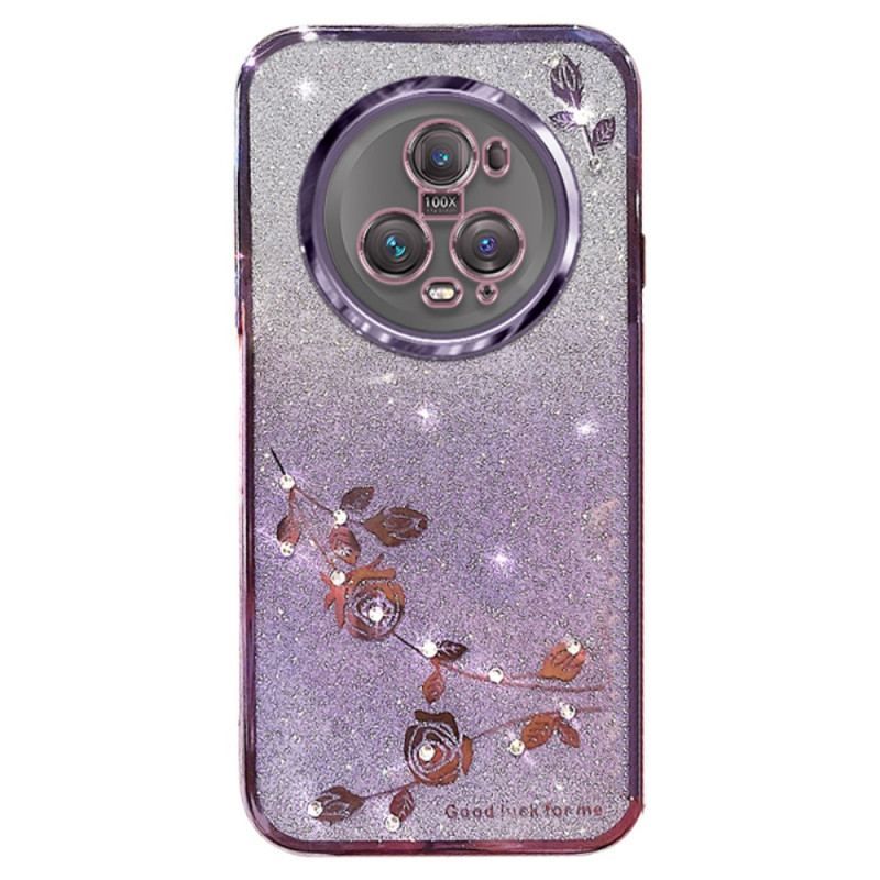 Coque Honor Magic 5 Pro Paillettes Roses