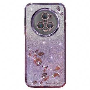 Coque Honor Magic 5 Pro Paillettes Roses