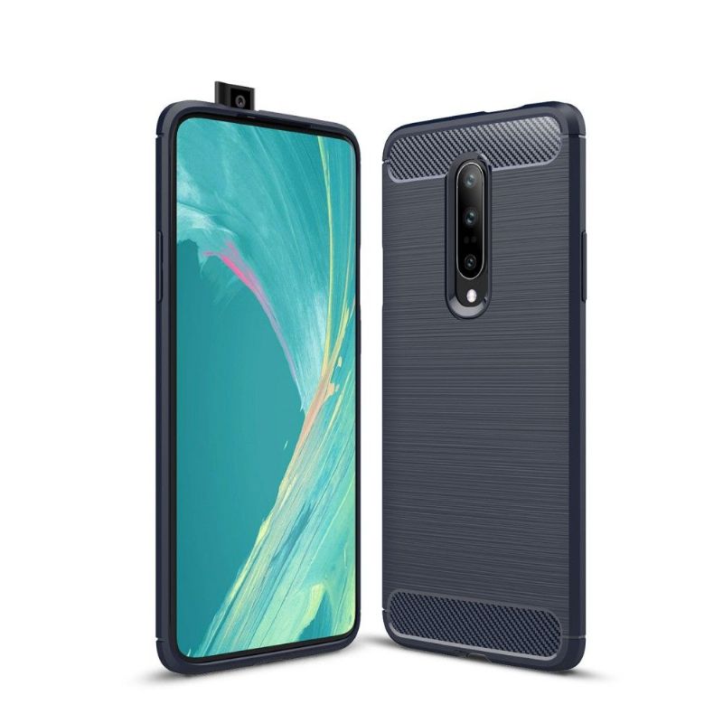 OnePlus 7 Pro - Coque gel brossé carbone