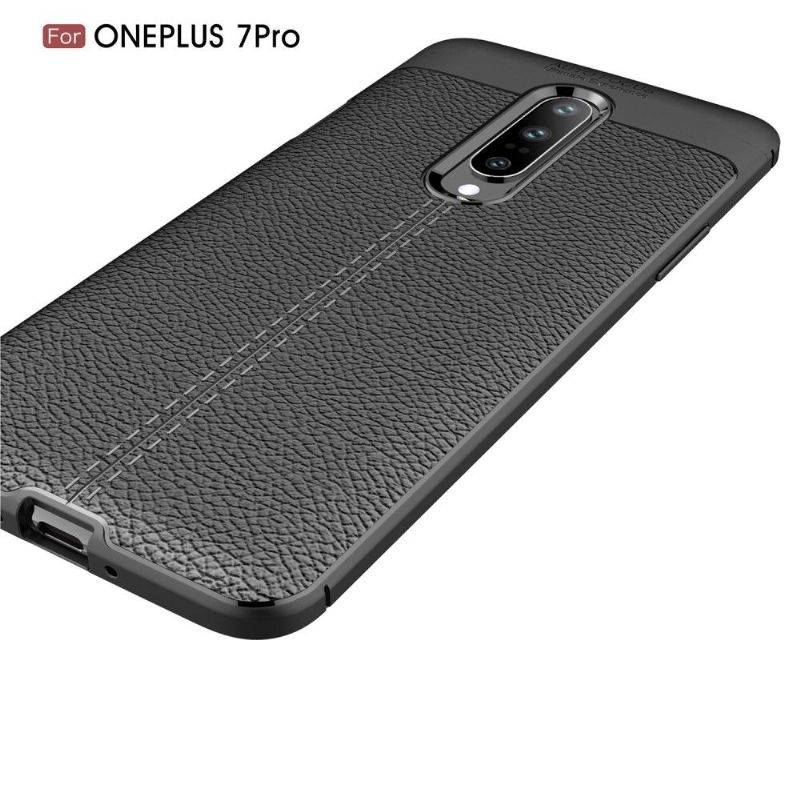 OnePlus 7 Pro - Coque gel finition simili cuir