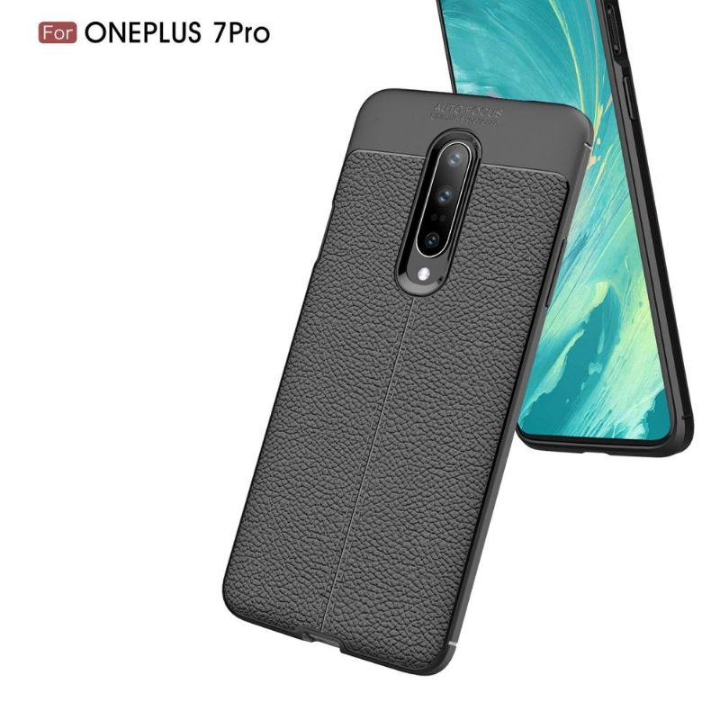 OnePlus 7 Pro - Coque gel finition simili cuir