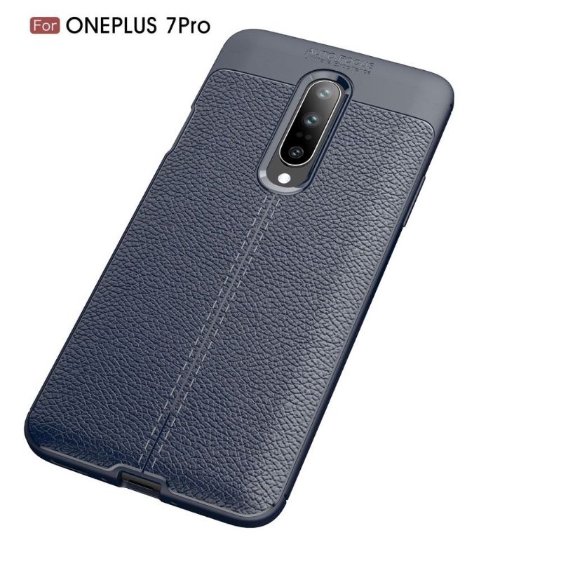 OnePlus 7 Pro - Coque gel finition simili cuir