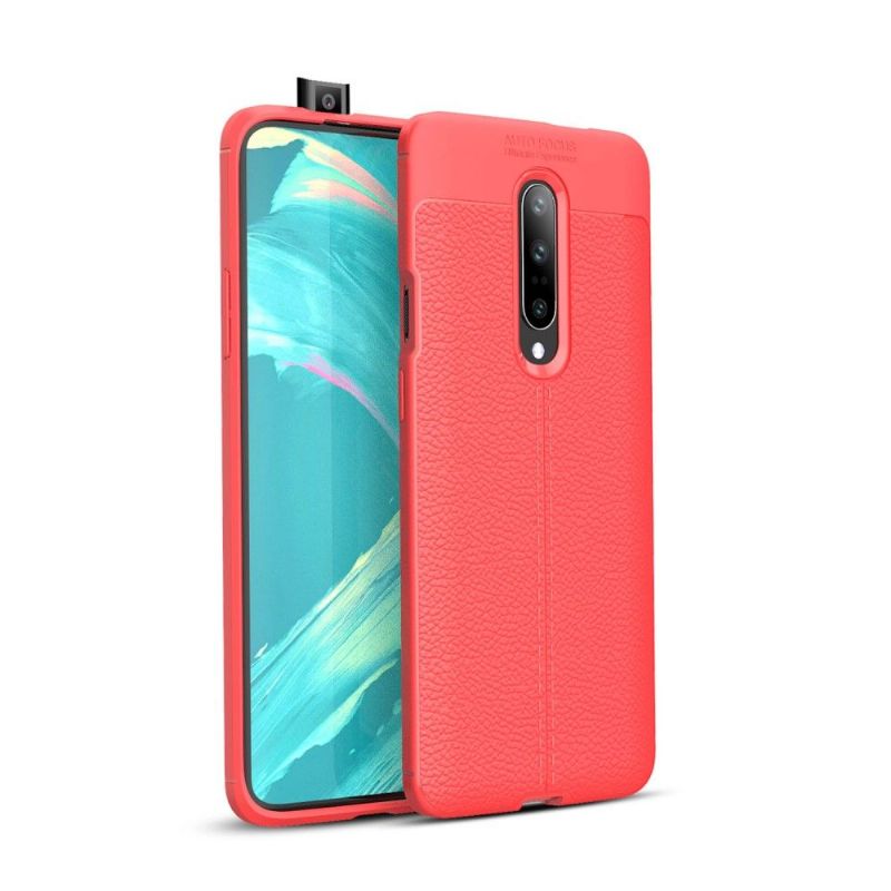 OnePlus 7 Pro - Coque gel finition simili cuir