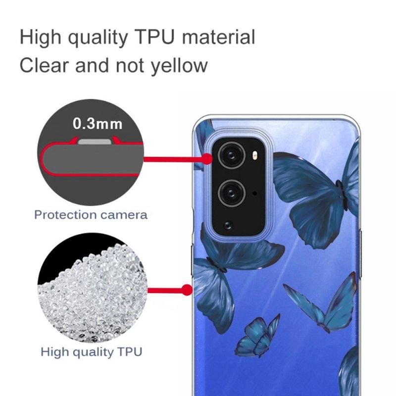 Coque OnePlus 9 Pro Papillons Bleus