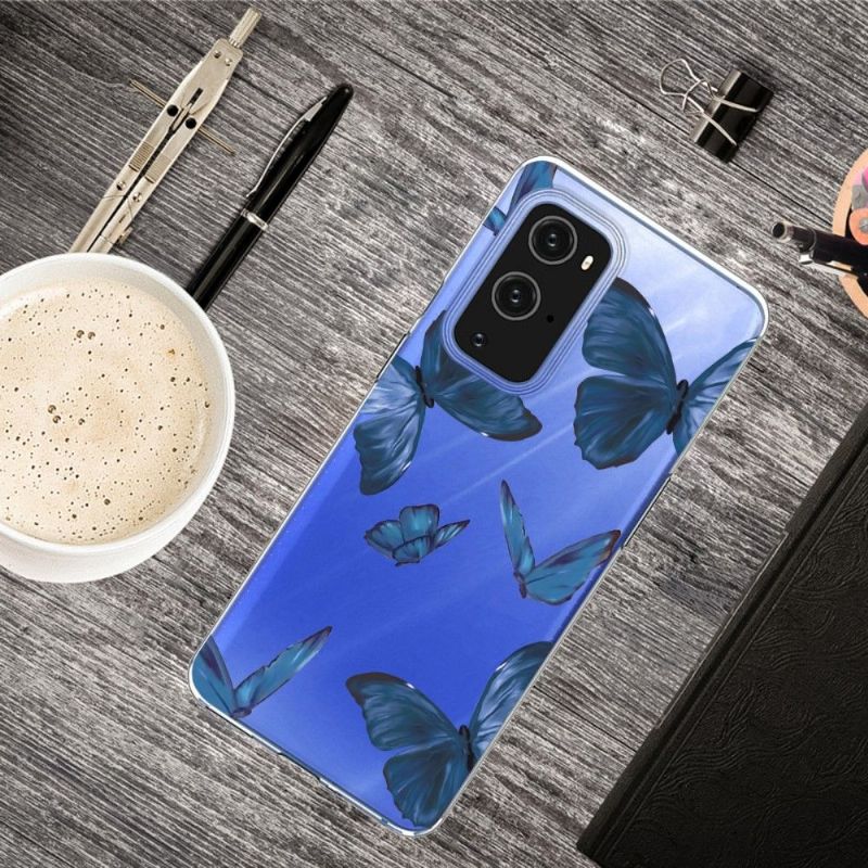 Coque OnePlus 9 Pro Papillons Bleus