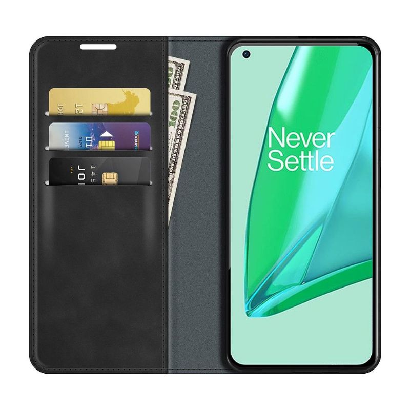 Étui OnePlus 9 Pro simili cuir fonction stand