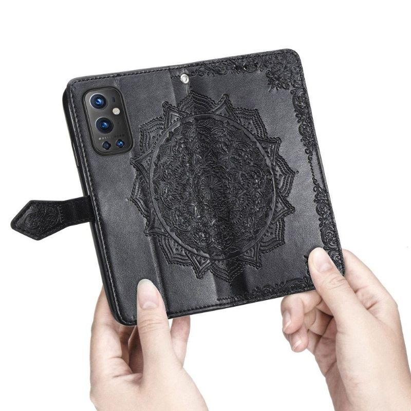 Housse OnePlus 9 Pro Mandala relief en simili cuir