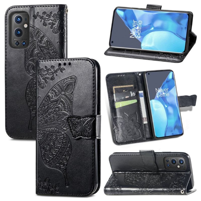 Housse OnePlus 9 Pro Papillon Relief