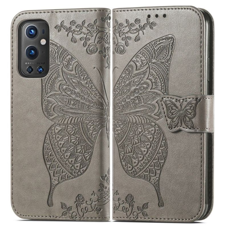 Housse OnePlus 9 Pro Papillon Relief