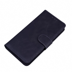 Housse portefeuille OnePlus 9 Pro coutures effet cuir mat