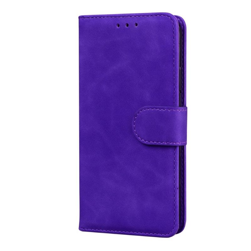 Housse portefeuille OnePlus 9 Pro coutures effet cuir mat