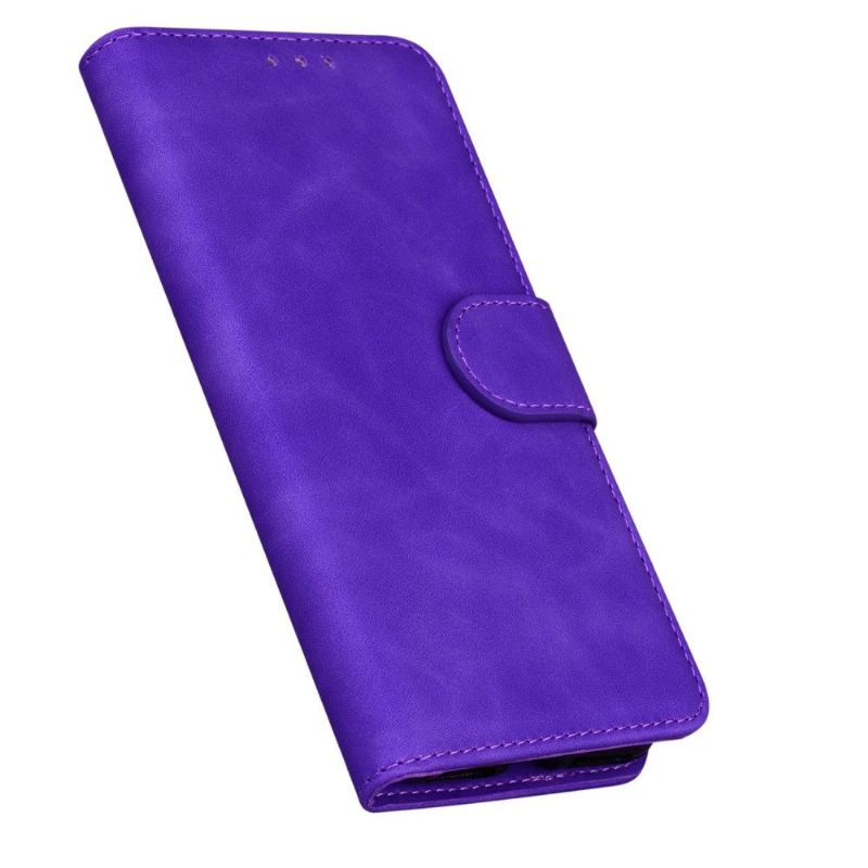 Housse portefeuille OnePlus 9 Pro coutures effet cuir mat