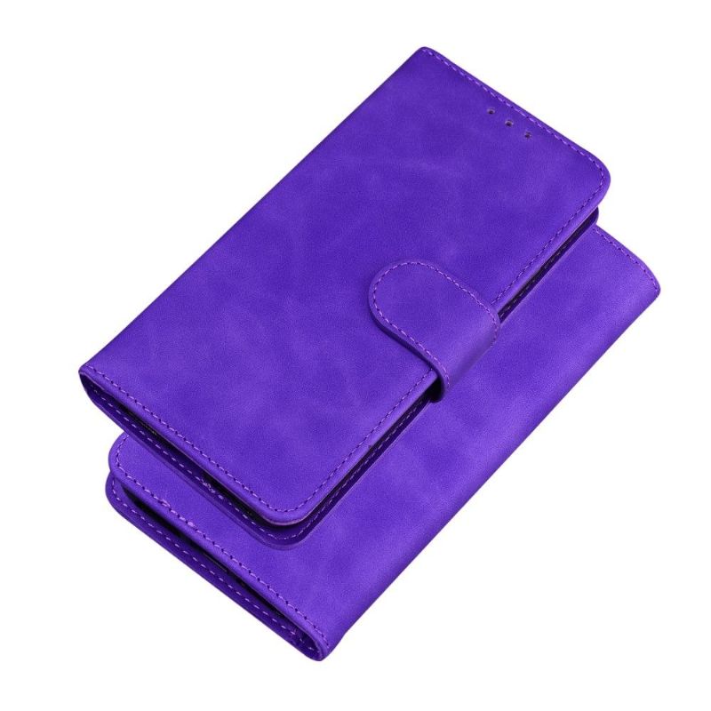 Housse portefeuille OnePlus 9 Pro coutures effet cuir mat