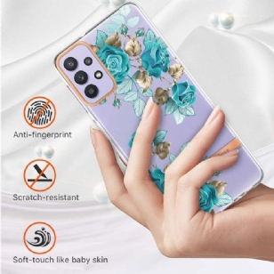 Coque Samsung Galaxy A13 Rose bleue