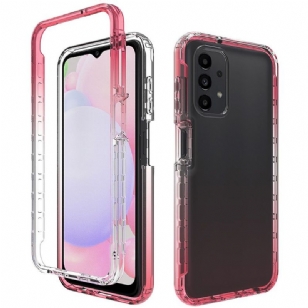 Coque Samsung Galaxy A13 transparent dégradé de couleur