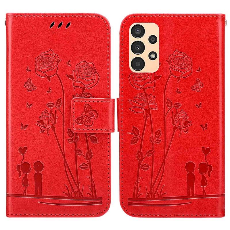 Housse Samsung Galaxy A13 Illustration Couple et Pissenlits