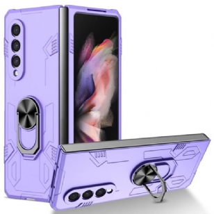 Coque Samsung Galaxy Z Fold 4 Bi-matière et Anneau Rotatif