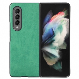 Coque Samsung Galaxy Z Fold 4 Bicolore Simili Cuir Texturée