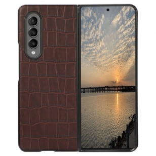 Coque Samsung Galaxy Z Fold 4 Cuir Véritable Crocodile