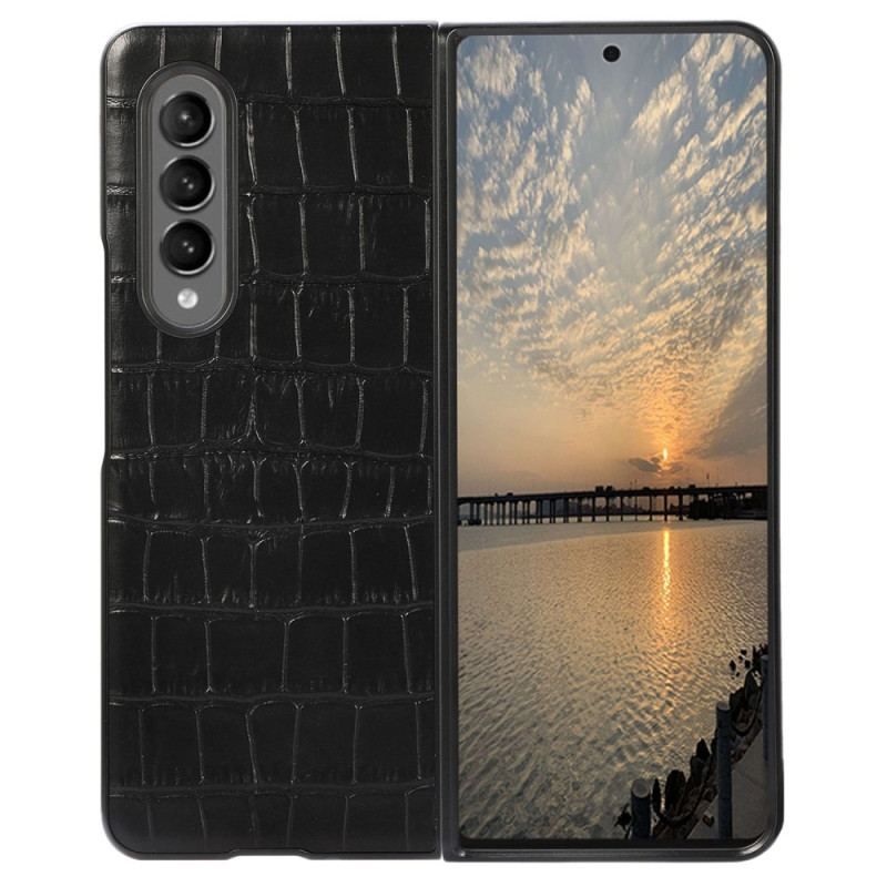 Coque Samsung Galaxy Z Fold 4 Cuir Véritable Crocodile