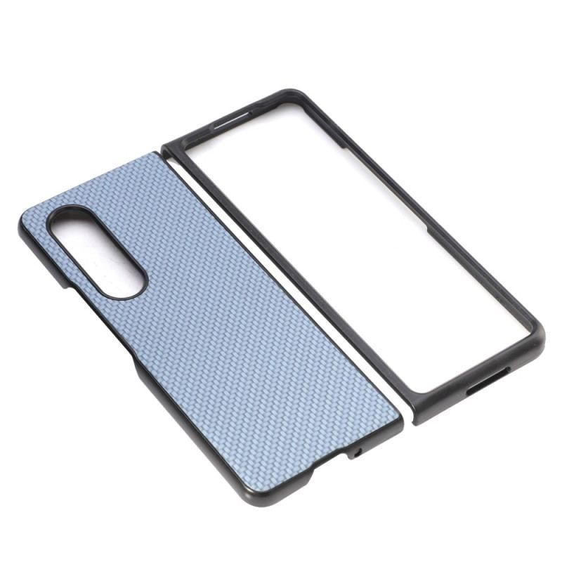 Coque Samsung Galaxy Z Fold 4 Fibre de Carbone Effet Tissé