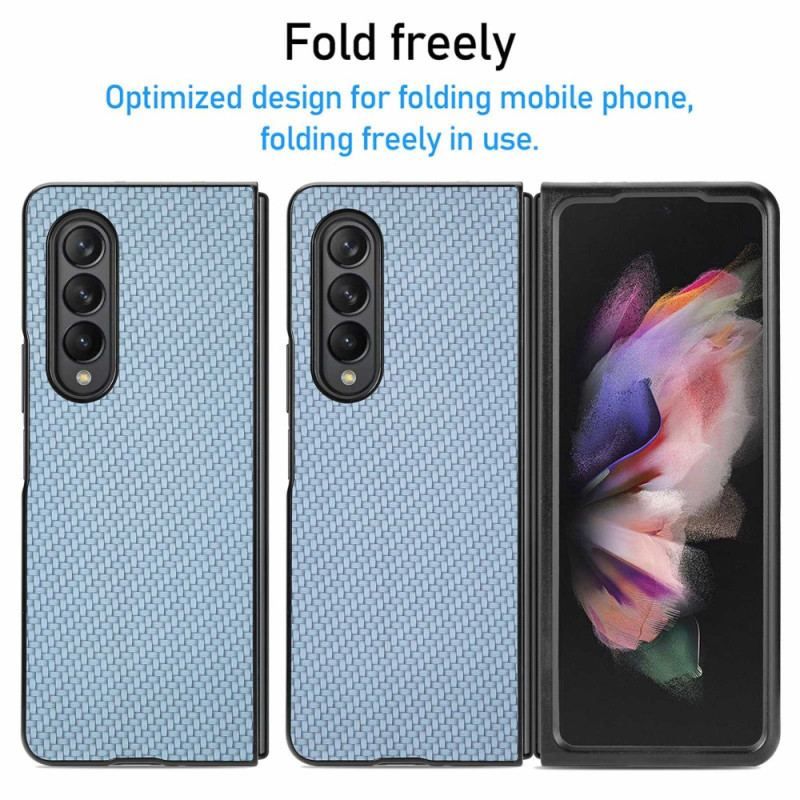 Coque Samsung Galaxy Z Fold 4 Fibre de Carbone Effet Tissé