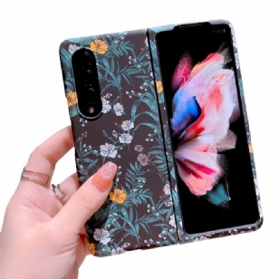 Coque Samsung Galaxy Z Fold 4 Fleurs Papier Peint