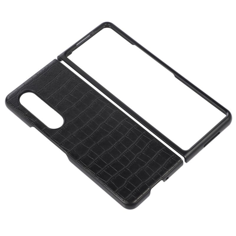 Coque Samsung Galaxy Z Fold 4 Simili Cuir Croco