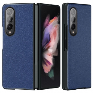 Coque Samsung Galaxy Z Fold 4 Simili Cuir Enduit Litchi