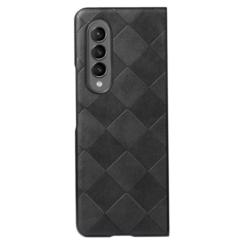 Coque Samsung Galaxy Z Fold 4 Simili Cuir Motif Carreaux