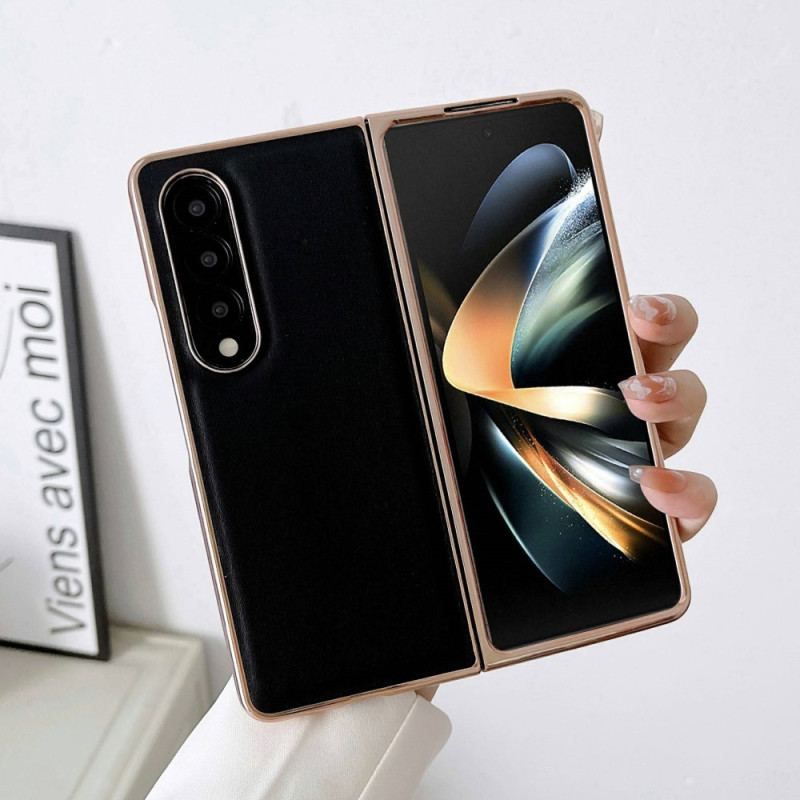 Coque Samsung Galaxy Z Fold 4 Simili Cuir Premium Uni