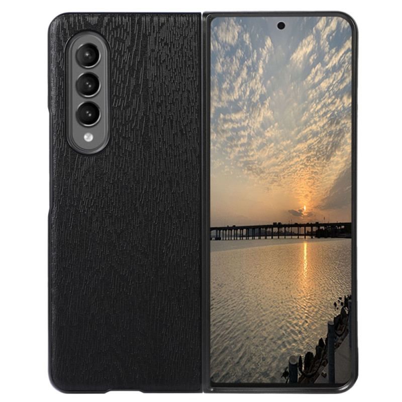 Coque Samsung Galaxy Z Fold 4 Simili Cuir Texture Bois