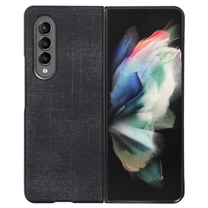 Coque Samsung Galaxy Z Fold 4 Simili Cuir Tissé