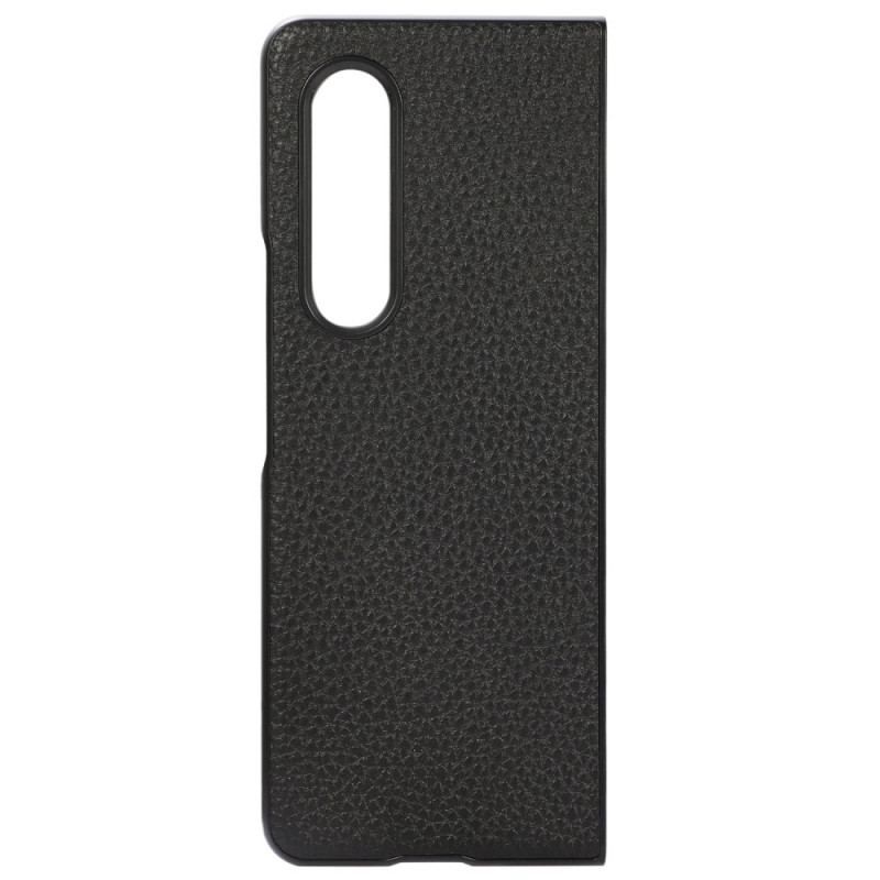 Coque Samsung Z Fold 4 Simili Cuir Litchi Effet Vintage