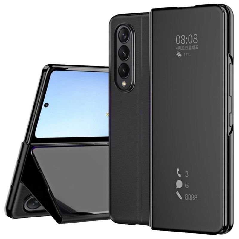 Flip Cover Samsung Galaxy Z Fold 4 Miroir et Transparence