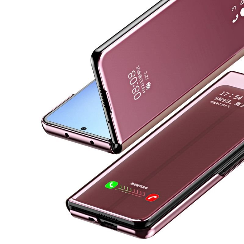 Flip Cover Samsung Galaxy Z Fold 4 Miroir et Transparence