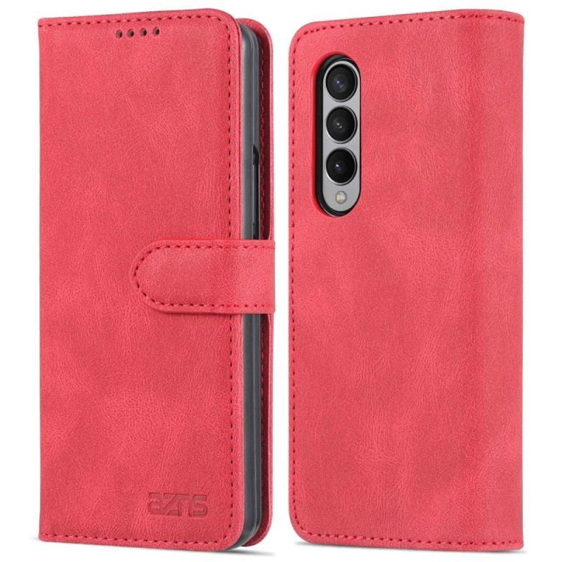 Housse Samsung Galaxy Z Fold 4 AZNS Portefeuille Coutures