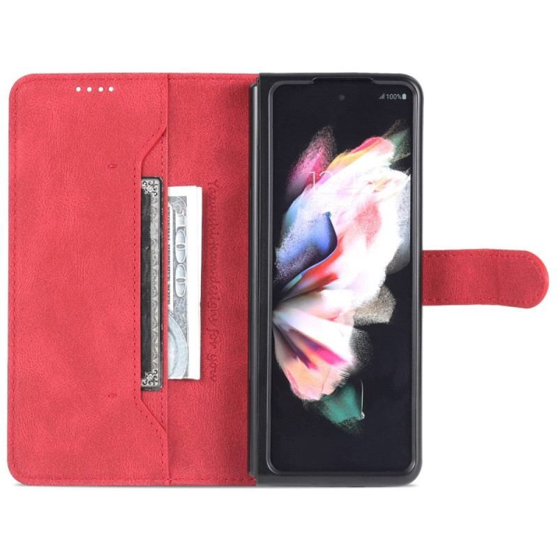 Housse Samsung Galaxy Z Fold 4 AZNS Portefeuille Coutures