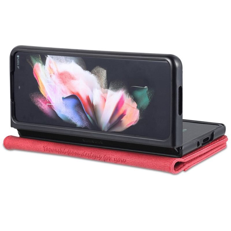 Housse Samsung Galaxy Z Fold 4 AZNS Portefeuille Coutures