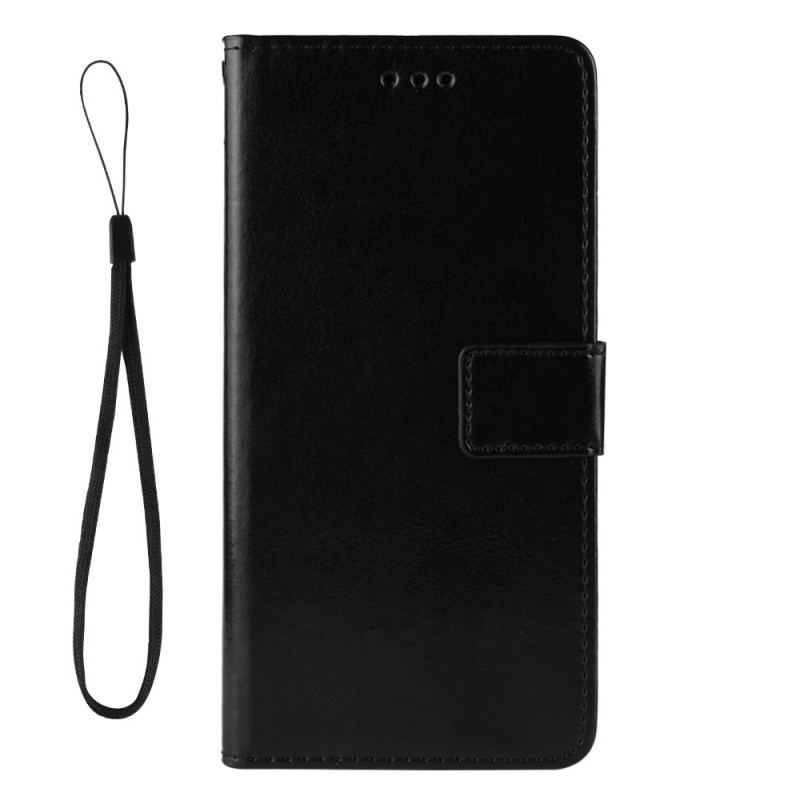 Housse Samsung Galaxy Z Fold 4 Classique à Lanière Simili Cuir Lisse