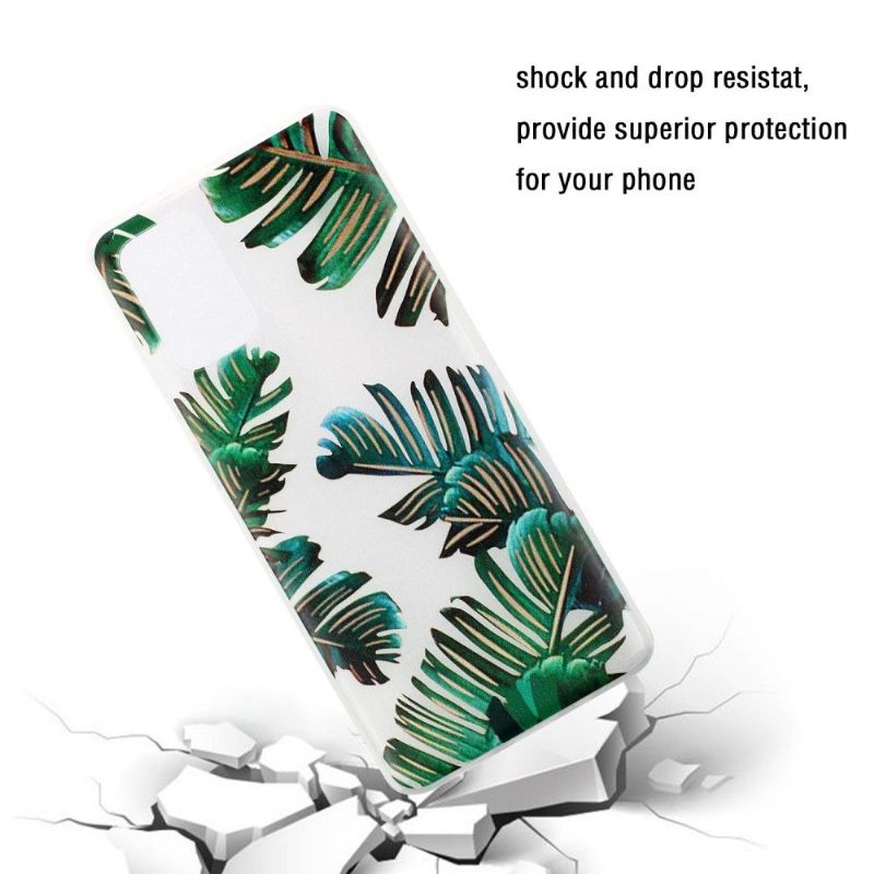 Coque Samsung Galaxy A41 feuilles vertes