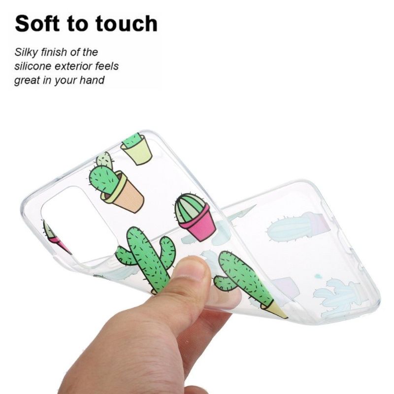 Coque Samsung Galaxy A41 transparente cactus